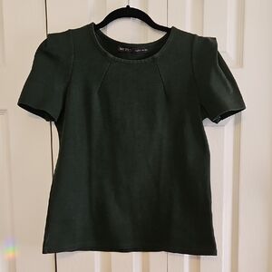 Vintage Zara Basic Green Fitted Blouse